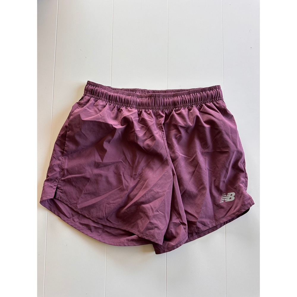 New Balance Womens Running Shorts Plum Purple Elastic Waist Mesh Liner Small